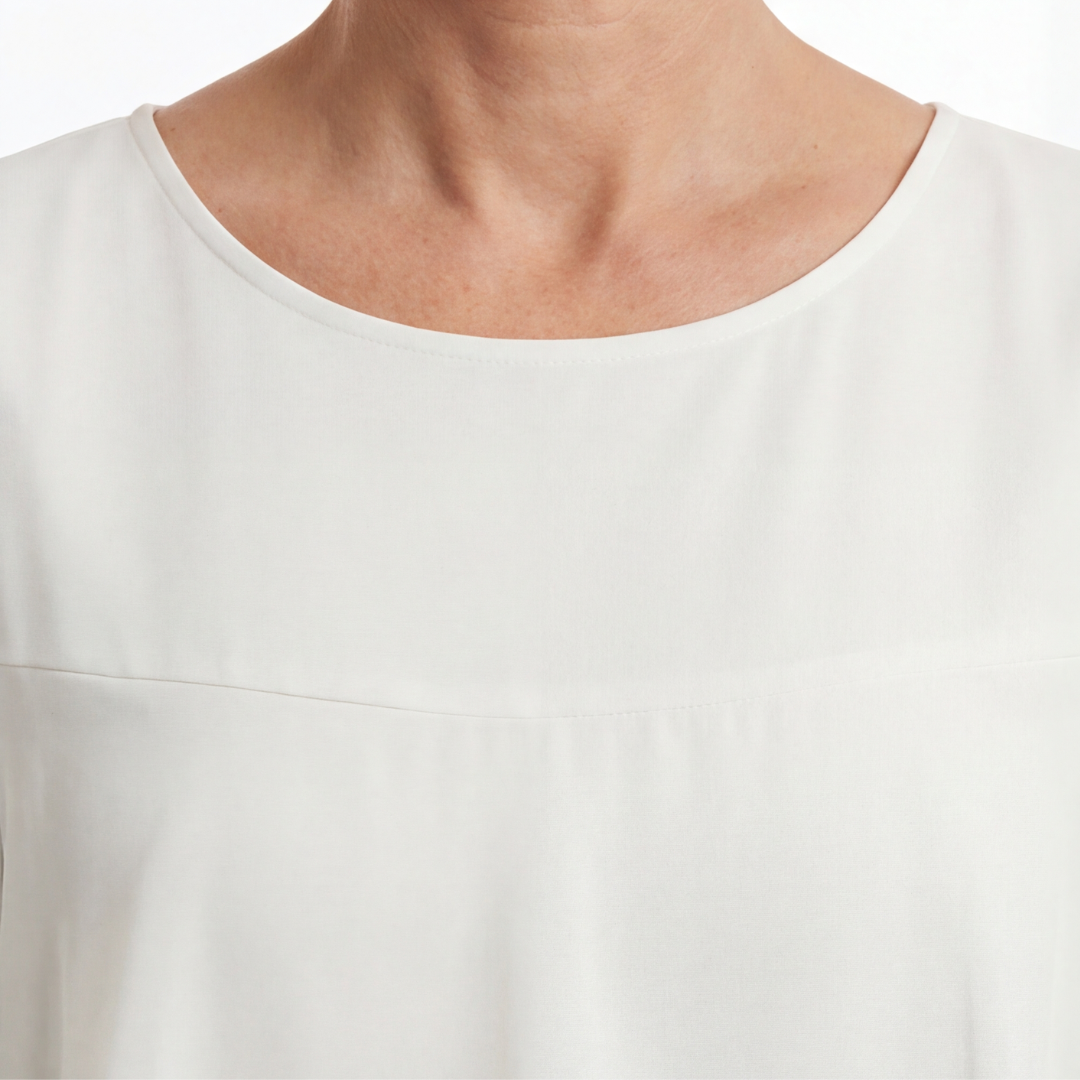 Tiered midi dress for women with flutter sleeves and round neck