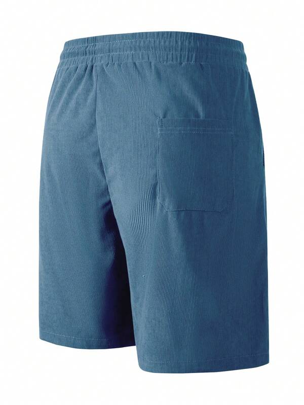 Mens shorts with drawstring waist and side pockets, relaxed fit