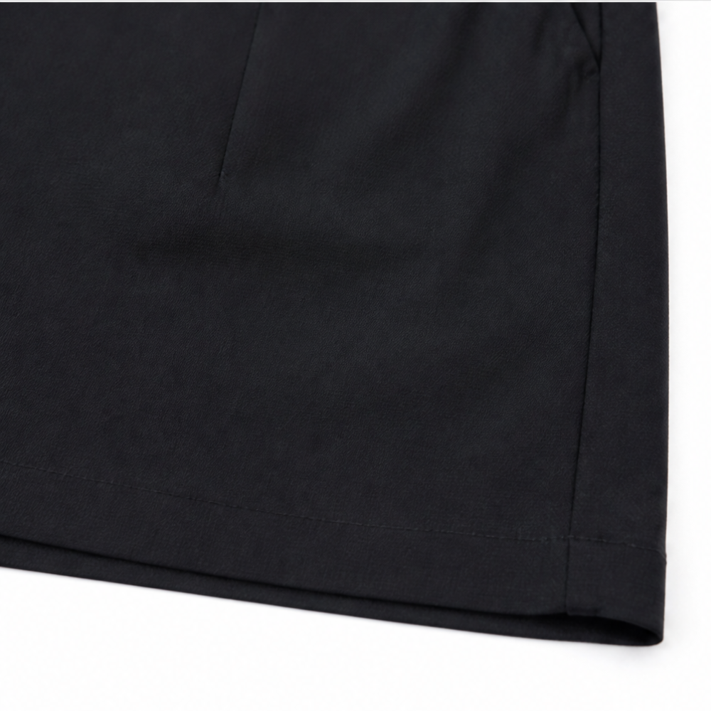 Womens shorts with pockets, high waist and wide waistband