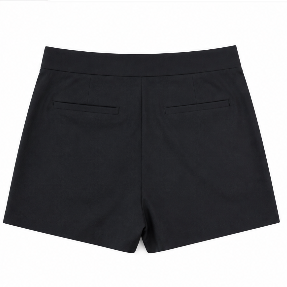 Womens shorts with pockets, high waist and wide waistband