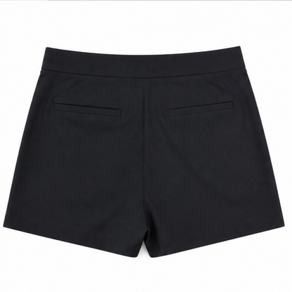 Womens shorts with pockets, high waist and wide waistband
