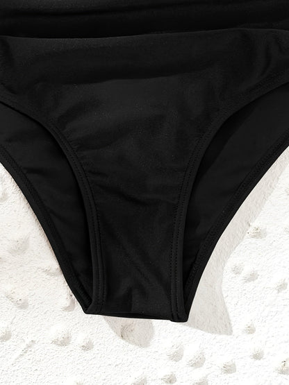 Swimwear high waist bikini bottoms with ruched detail for women