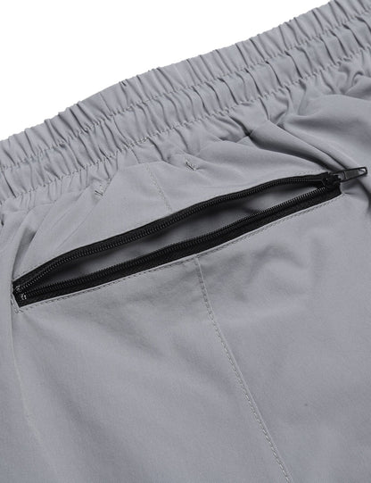 Mens shorts 2 pack with drawstring waist, side pockets and split hem