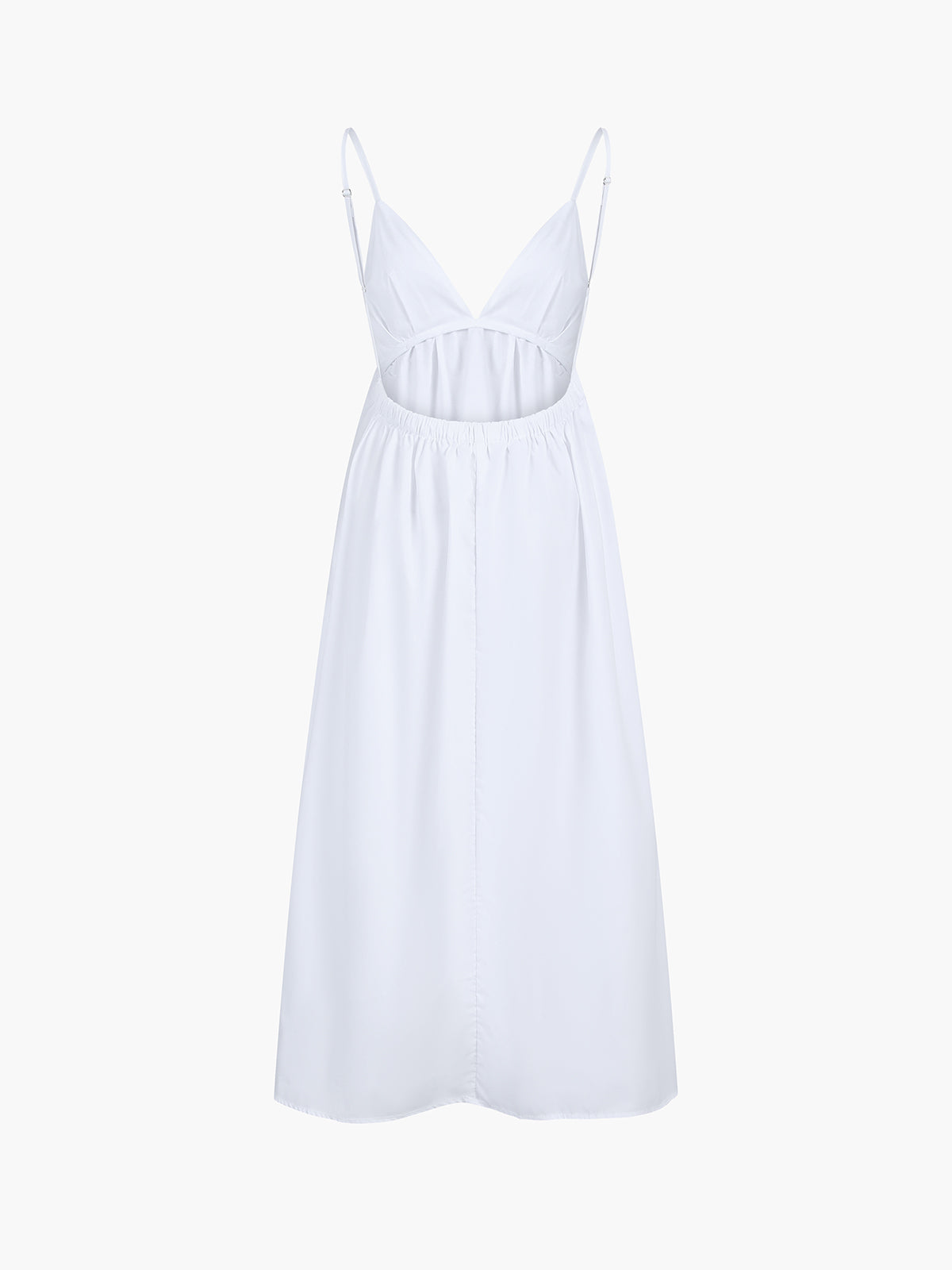 Maxi dresses for women with V-neck, open back and adjustable straps