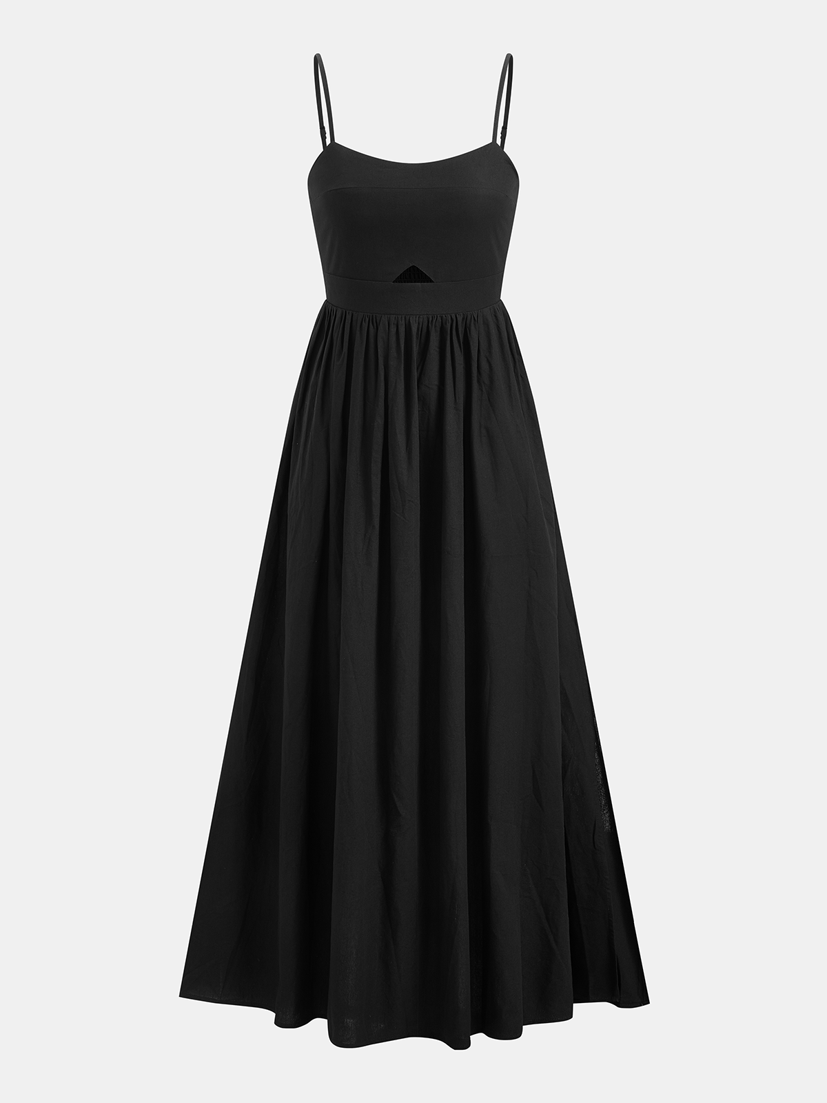 Maxi dresses for women with cut out bodice and side pockets