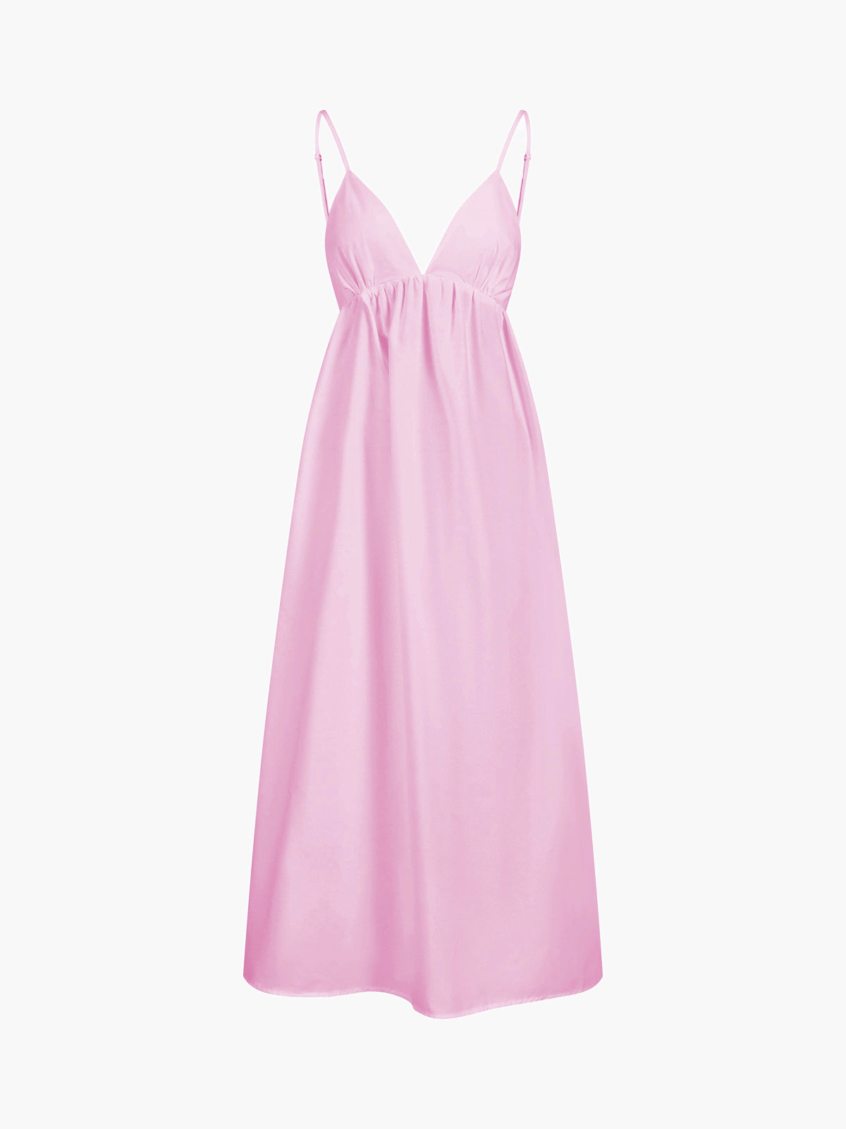 Maxi dresses for women with V-neck, open back and adjustable straps