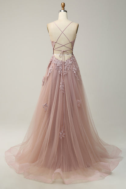 Formal dresses for women, A line maxi dress with lace up back