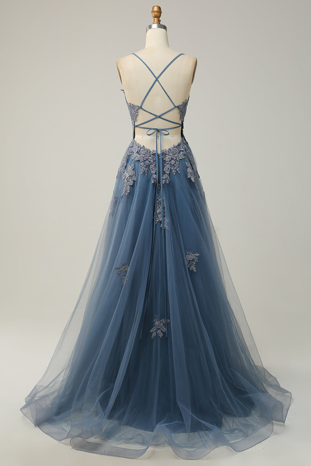 Formal dresses for women, A line maxi dress with lace up back