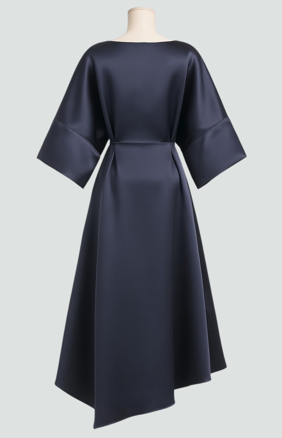 Formal dresses for women, cape sleeve draped maxi dress with brooch