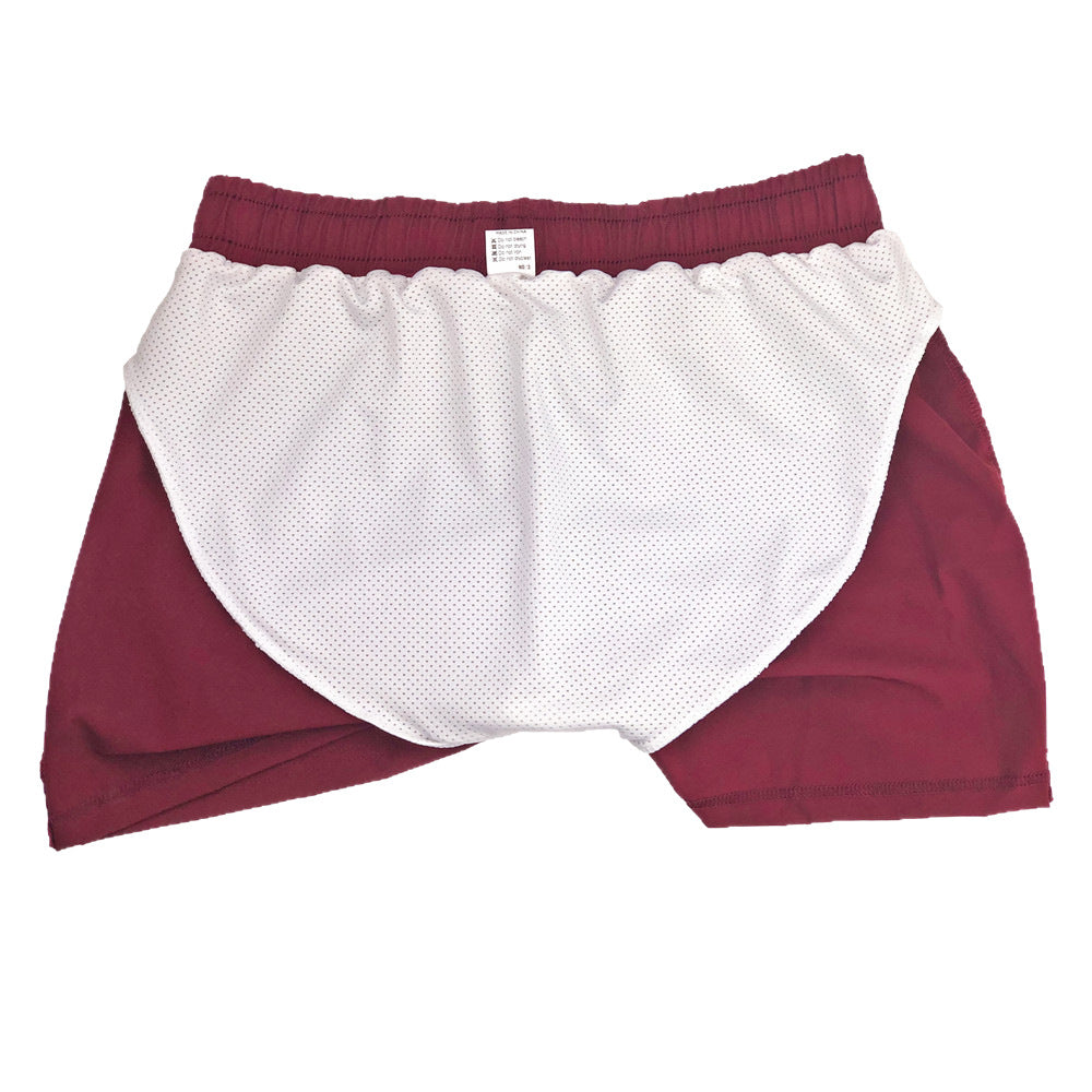 Short length board shorts for men with drawstring waist and zip side pockets