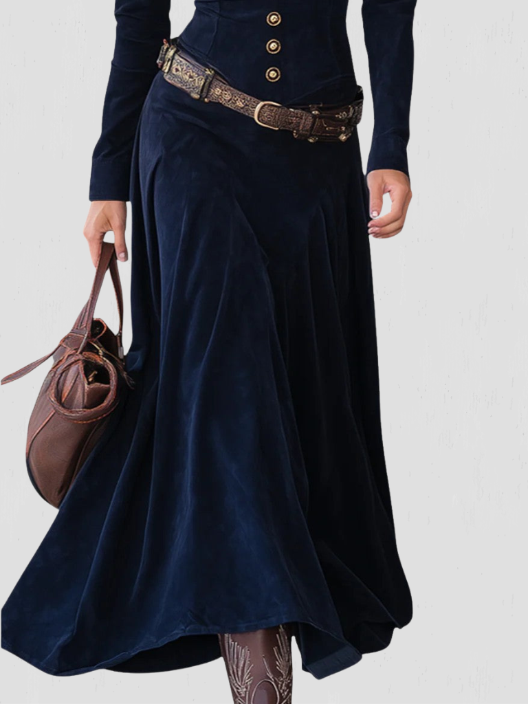 Button front maxi dresses for women with long sleeves and collar