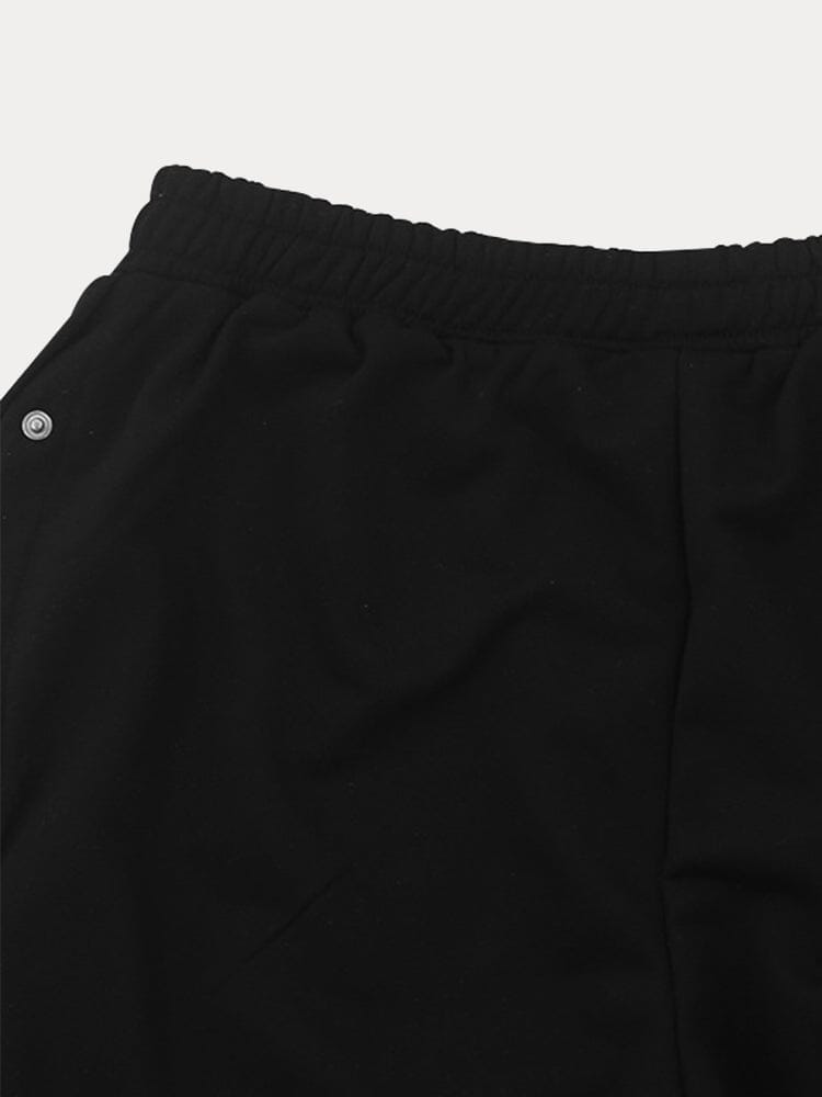 Flared track pants for men with paisley side panel and snap buttons