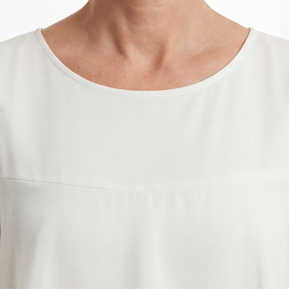 Tiered midi dress for women with flutter sleeves and round neck