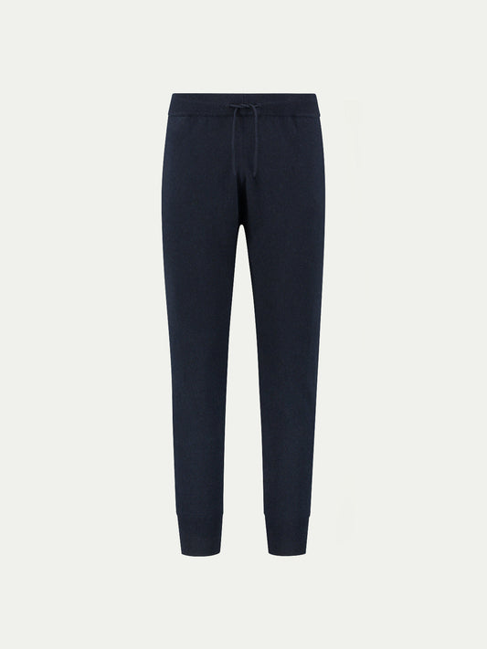 Men's slim tapered track pants with side pockets, drawstring waist and ribbed cuffs
