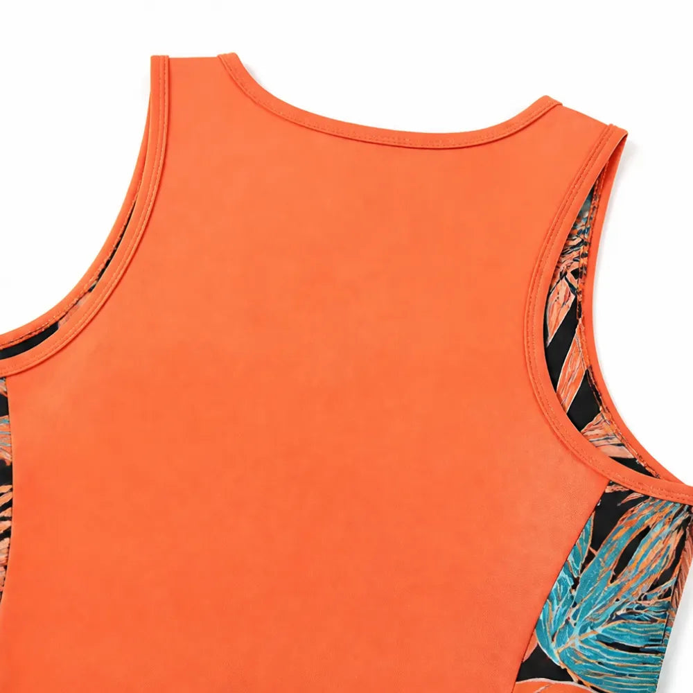 Swimwear tankini and shorts set with racerback top for women
