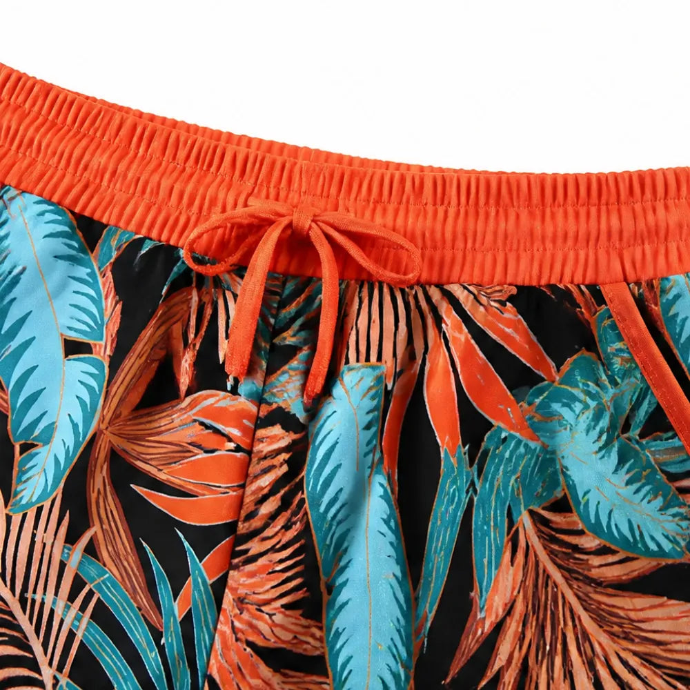 Swimwear tankini and shorts set with racerback top for women