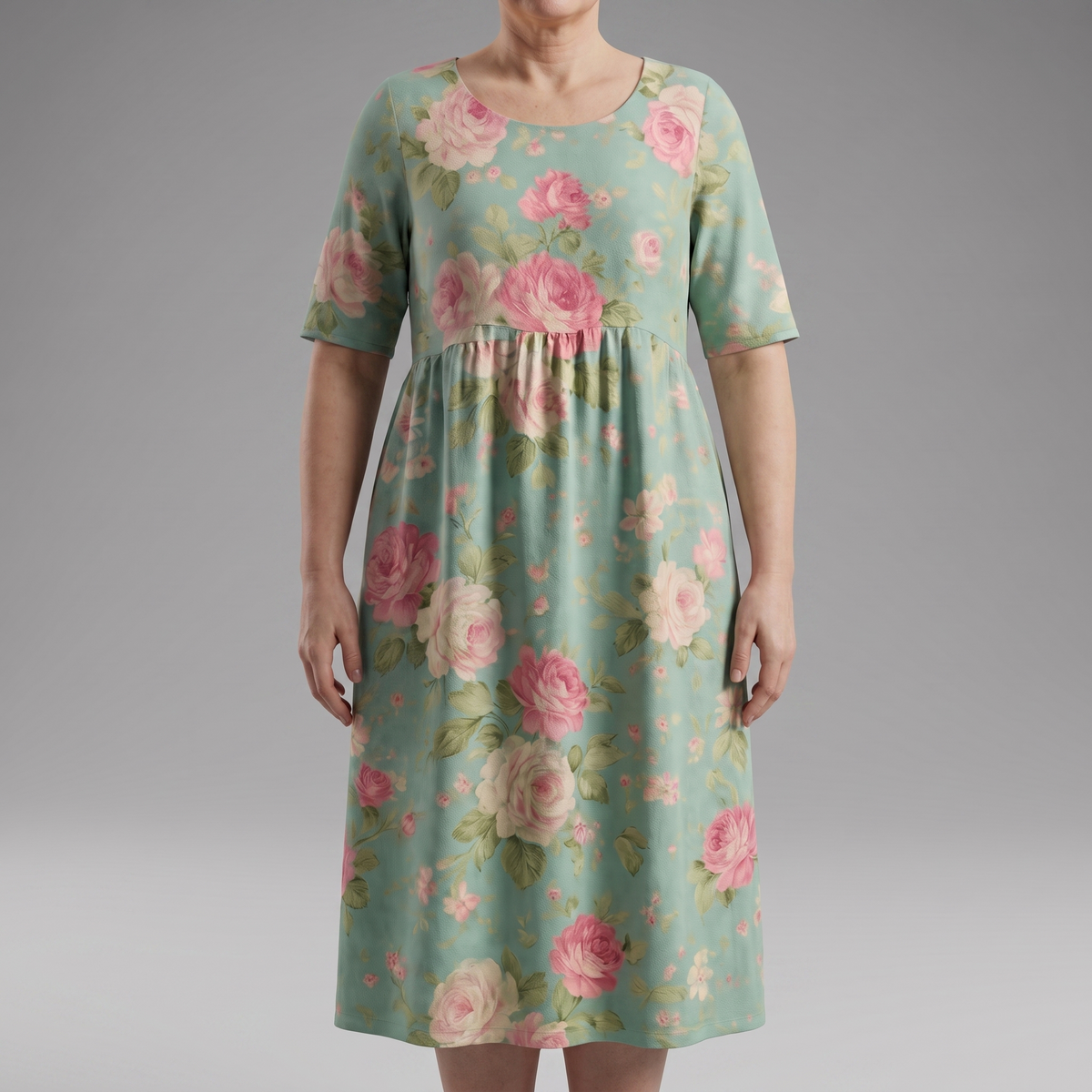 Summer dresses for women, relaxed fit floral midi dress