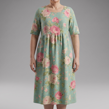 Summer dresses for women, relaxed fit floral midi dress
