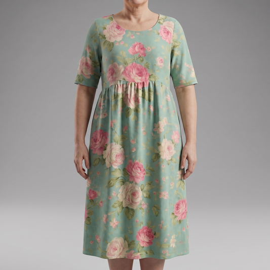 Summer dresses for women, relaxed fit floral midi dress