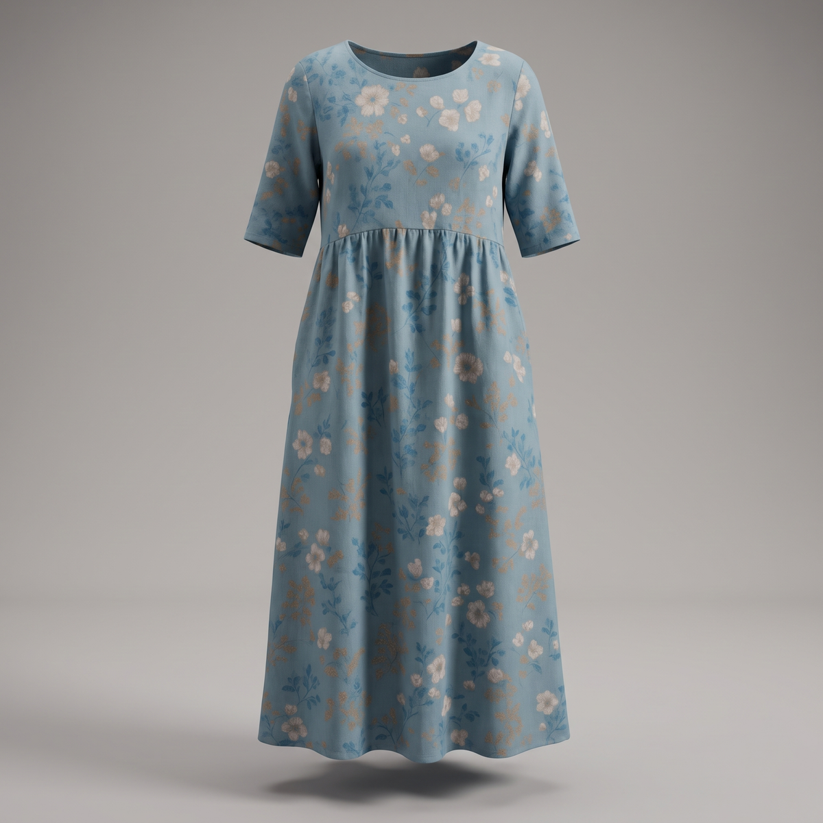 Summer dresses for women, relaxed fit floral midi dress