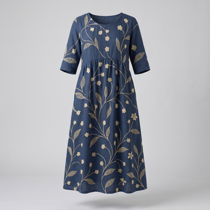 Summer dresses for women, relaxed fit floral midi dress