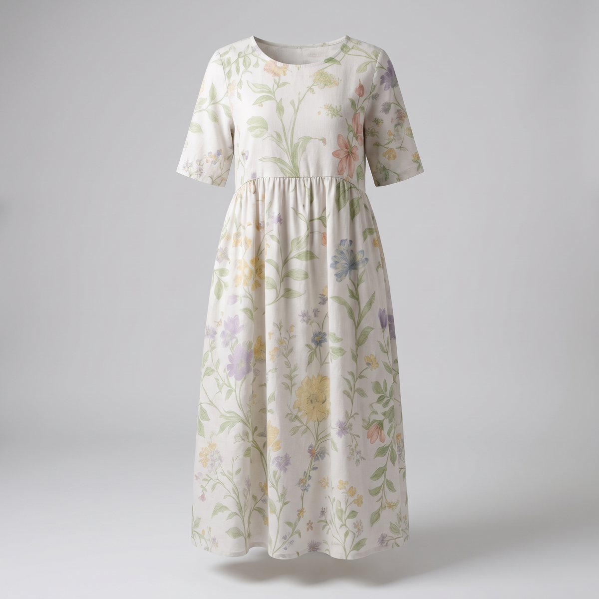 Summer dresses for women, relaxed fit floral midi dress