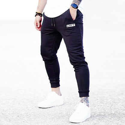 Slim fit track pants for men with side pockets and drawstring waist