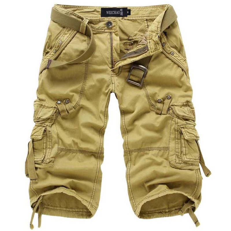 Mens shorts with multiple cargo pockets and relaxed fit