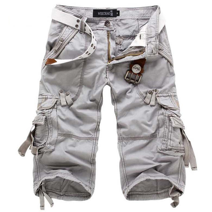 Mens shorts with multiple cargo pockets and relaxed fit