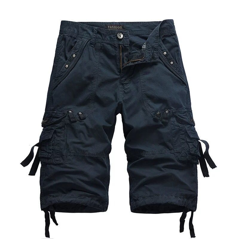 Mens shorts with multiple cargo pockets and relaxed fit