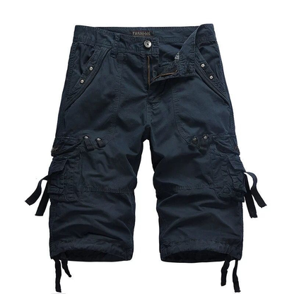Mens shorts with multiple cargo pockets and relaxed fit