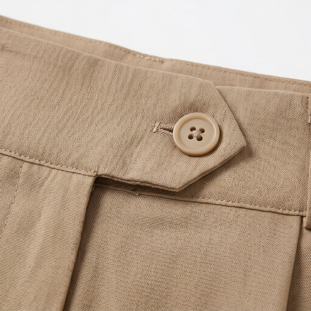 Womens shorts with high waist and pleated front for women