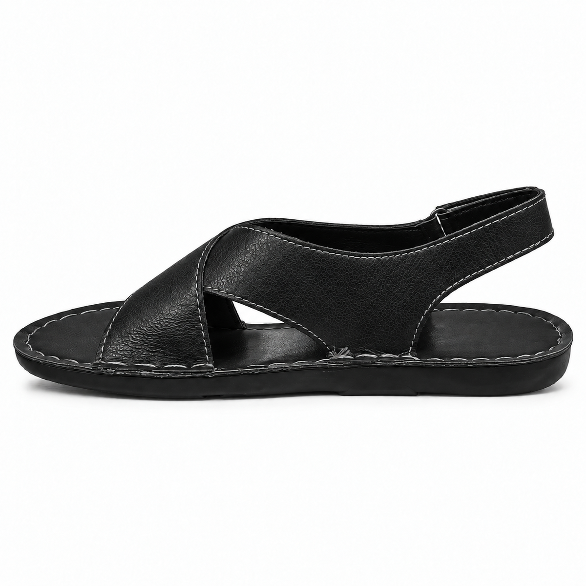 Men sandals with cross strap and adjustable slingback for walking