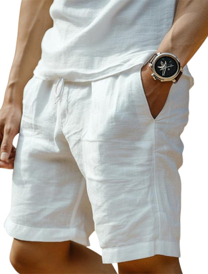Mens shorts with drawstring waist and side pockets for men